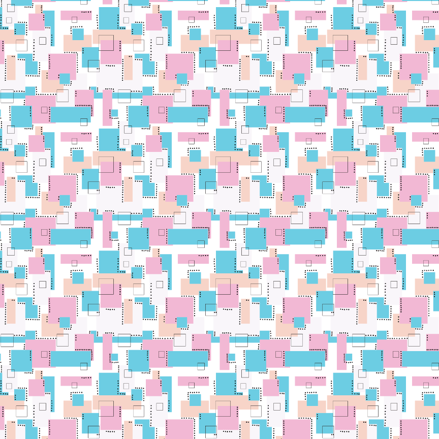 Retro Pastel Blocks Pattern Acrylic Sheet - CMB Pattern Acrylic